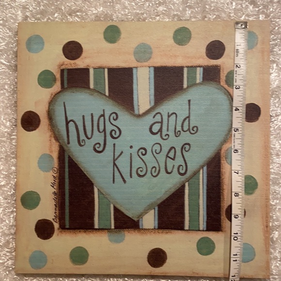 Hugs and Kisses Canvas Artwork (12”x12”) - Picture 3 of 5